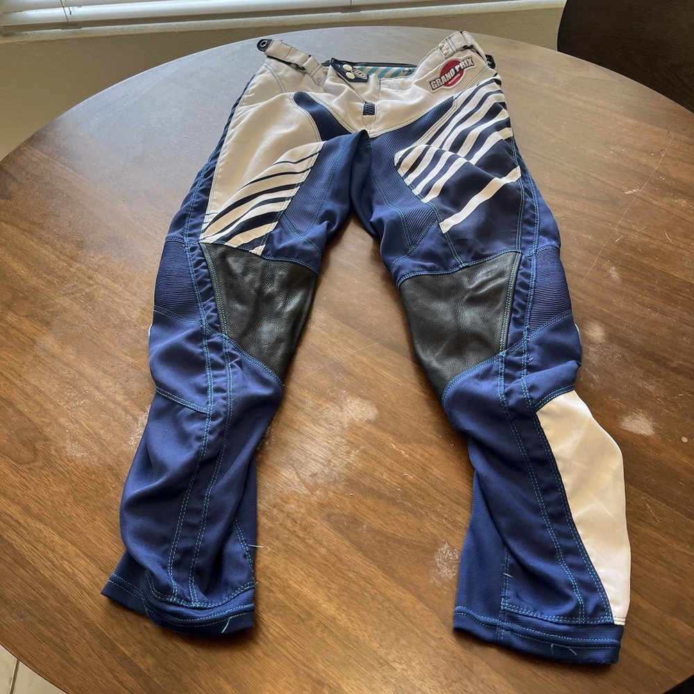 Troy Lee Designs GP Motocross‎ Pants Mens 30 MX Riding Gear Blue White Racing - Picture 2 of 12